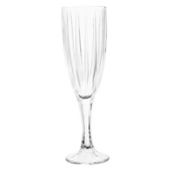 CRYSTAL CLEAR CHAMPAGNE FLUTES - SET OF 4