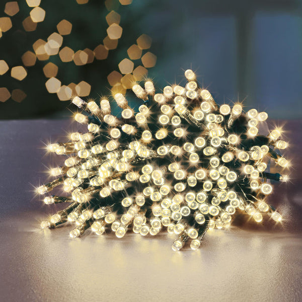 480 Multi-Action LED Christmas Lights With Timer, Warm White