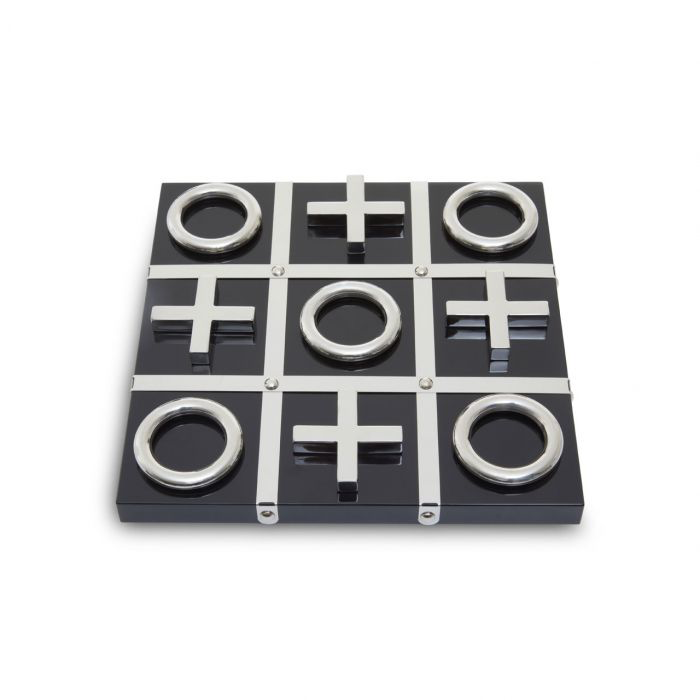 FLOS  Black and Silver TIC TAC TOE GAME