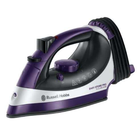 Russell Hobbs 23780 2400W Easy Store Plug and Wind Iron - Purple