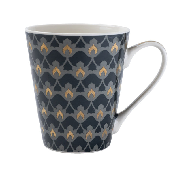 Conical Mug Oriental Heron Design with Gold