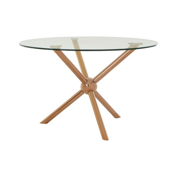 NOVO ROUND ROSE GOLD DINING TABLE