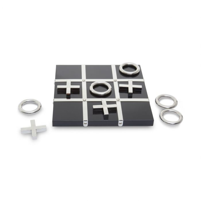 FLOS  Black and Silver TIC TAC TOE GAME