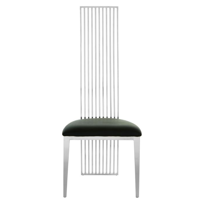 ELIZA SILVER FINISH DINING CHAIR
