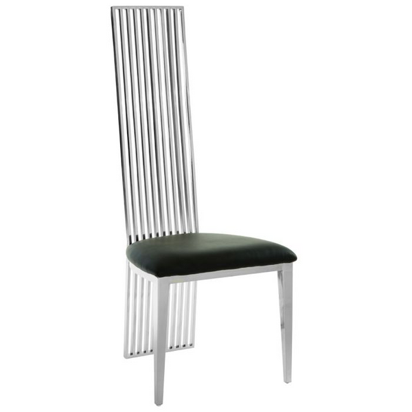 ELIZA SILVER FINISH DINING CHAIR