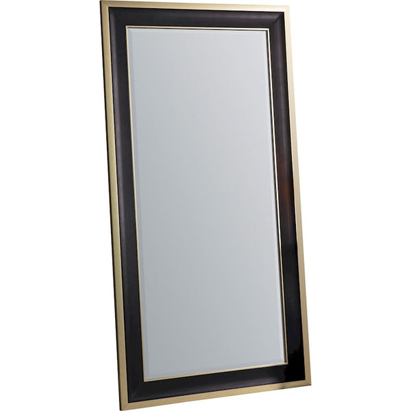 Black and Gold Leaner Mirror