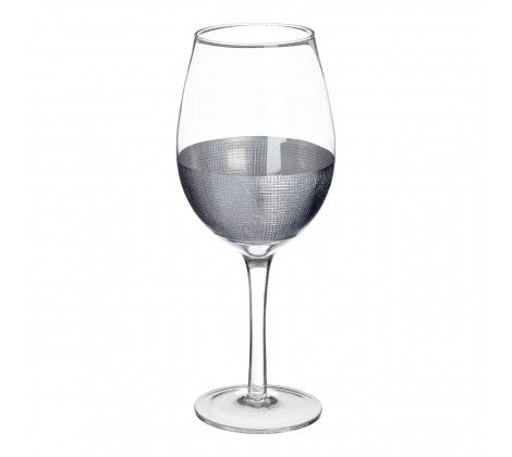 Large Crosshatched Wine Glasses 500ml