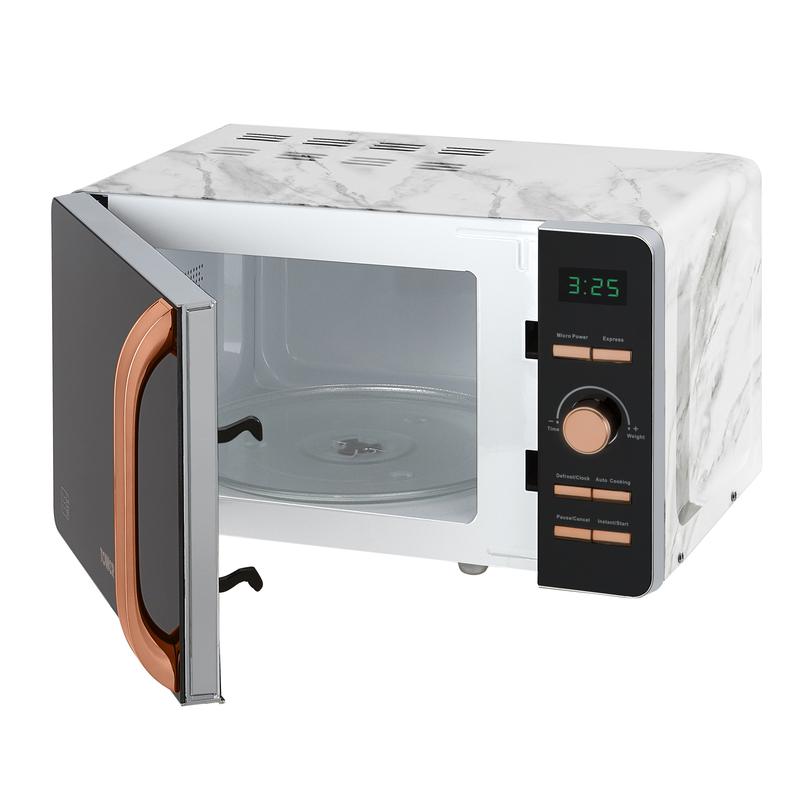 Tower White Marble and Rose Gold 800W 20L Digital Microwave Marble