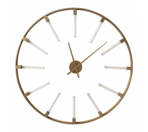 Beauly Gold Metal Round Wall Clock