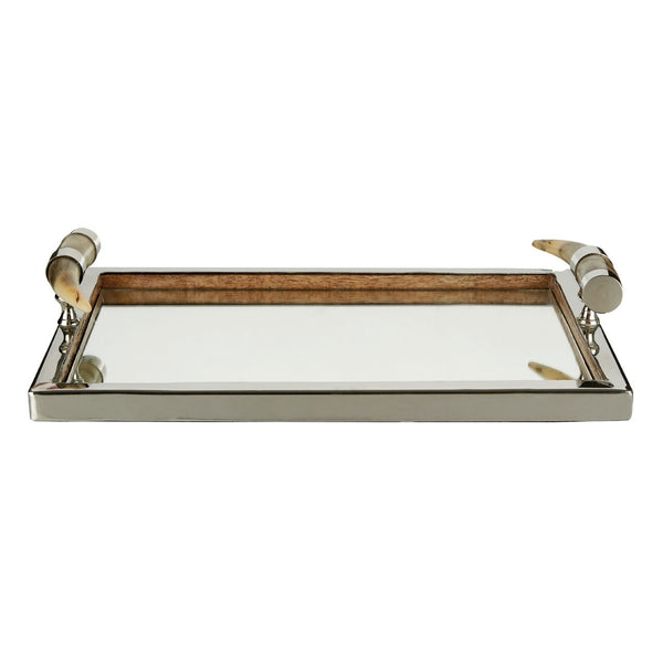Mirror Tray with Horn Handles
