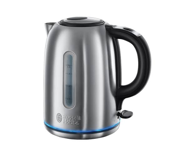 Russell Hobbs Stainless Steel Quiet Boil Kettle and 4 Slice Toaster