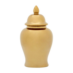 KENSINGTON TOWNHOUSE MEDIUM GOLD CERAMIC JAR