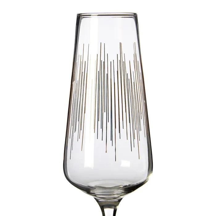 DECO CHAMPAGNE GLASSES - SET OF 4