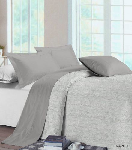 White Napoli 100% Cotton Bedspread 260cmx260cm